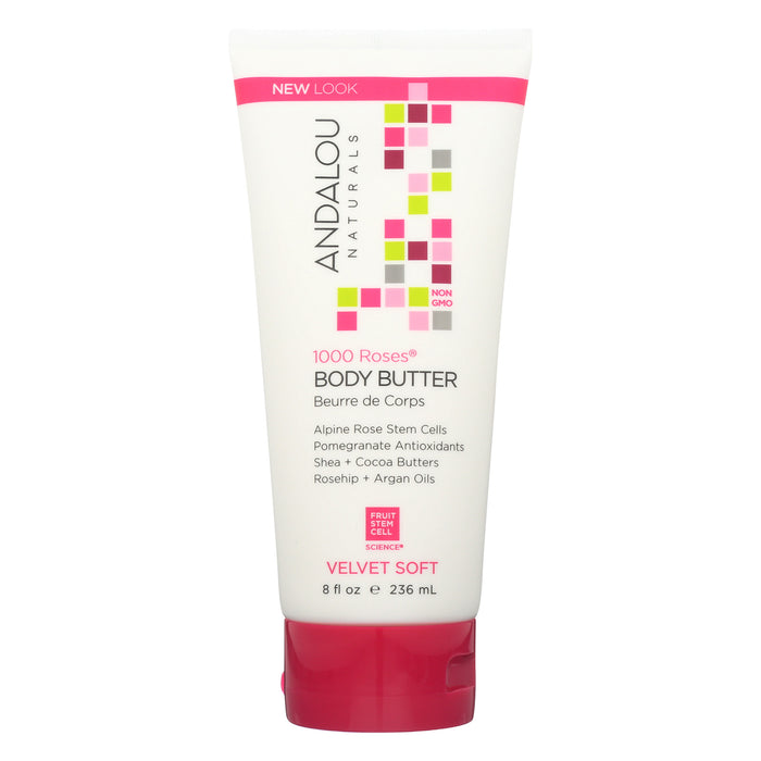 Andalou Naturals Body Butter - 1000 Roses - 8 Oz - Vita-Shoppe.com