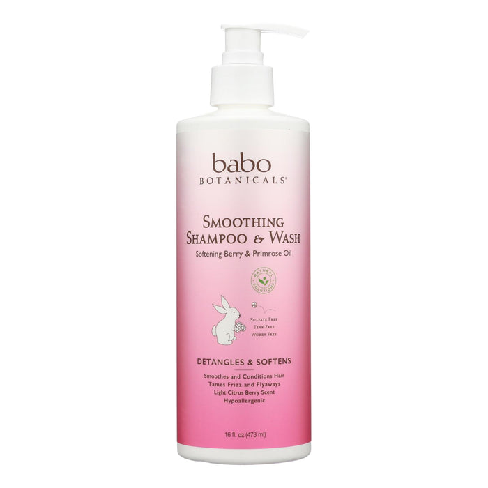 Babo Botanicals Shampoo - Softening Berry And Primrose Oil - Case Of 1 - 16 Fl Oz.