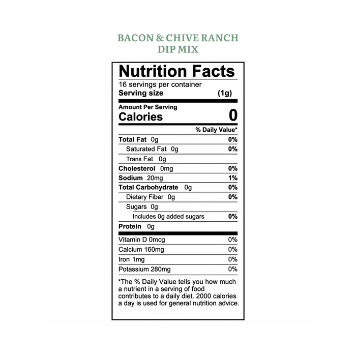 Bacon & Chive Ranch - 1.2 oz Kraft Pillow Box