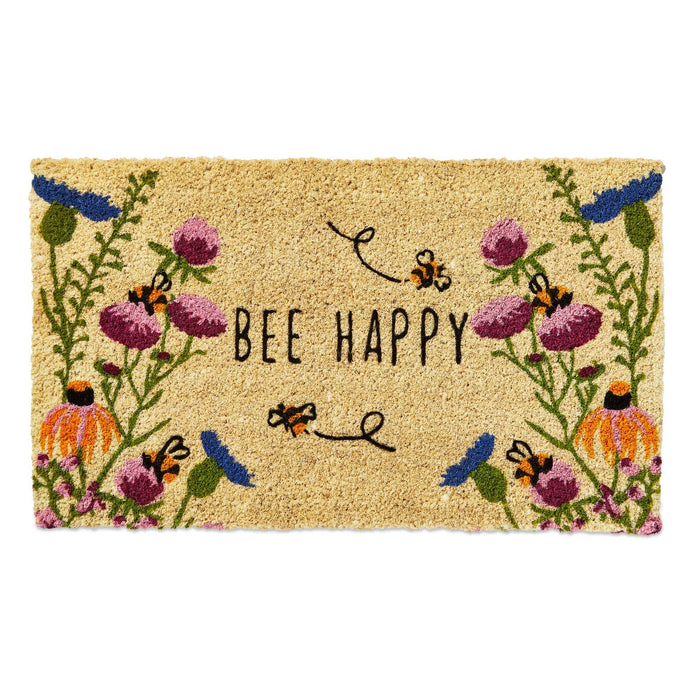 Bee Happy Wildflower Coir Mat Multi Everyday