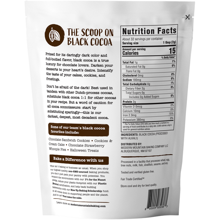 Black Cocoa Powder - Ultra-Dark Cocoa, Fair Trade Certified