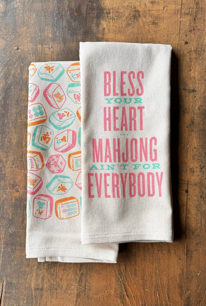 Bless Your Heart Mahjong Tea Towel