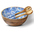 Blue Floral 12" Decorative Bowl Item 1-07
