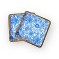 Blue Floral Square Trays