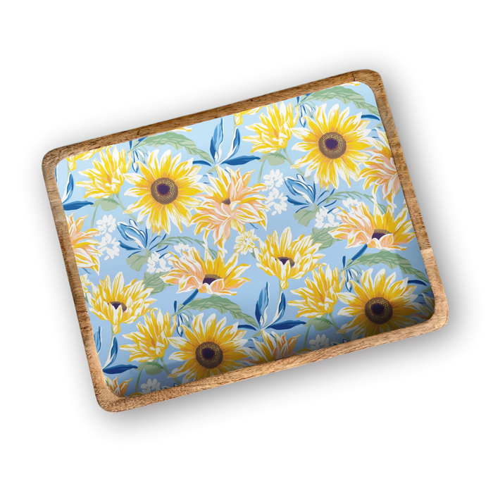 Blue Sunflower 13'X17" Decorative Tray