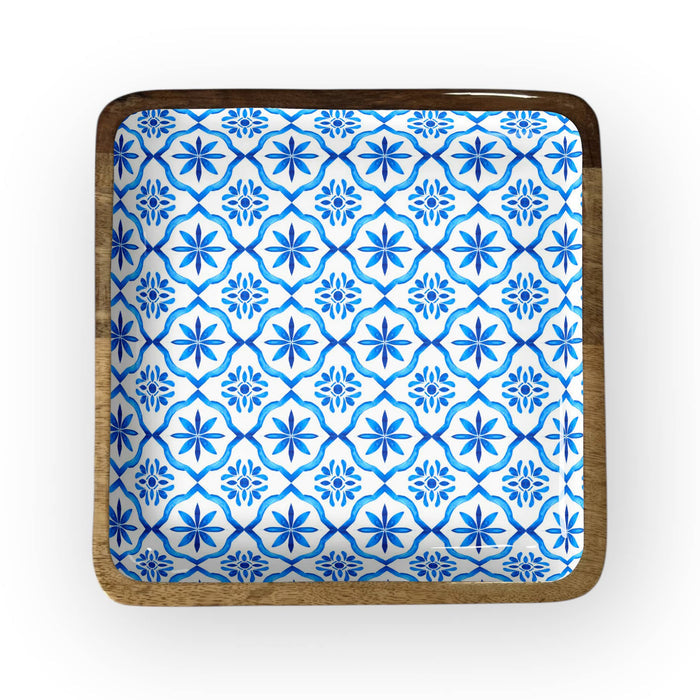 Blue Tile Square Trays 10"