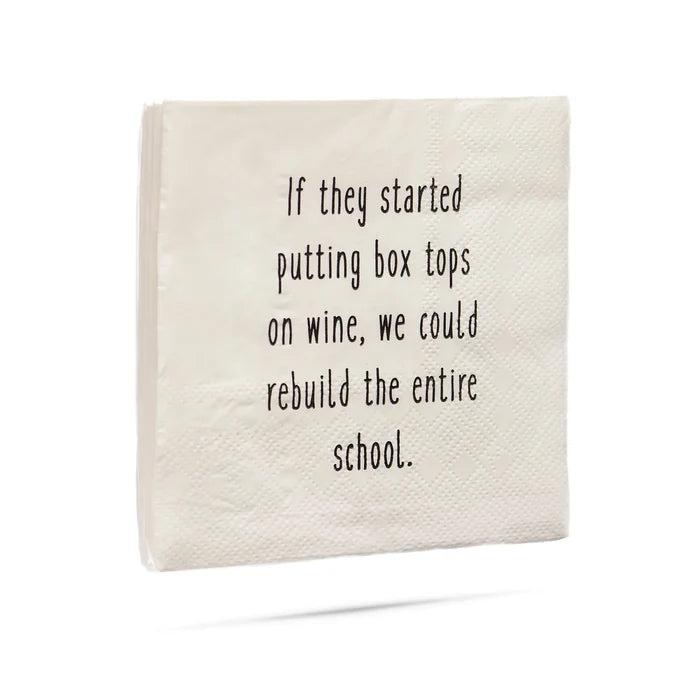 Box Tops Pack of 20 Cocktail Napkins