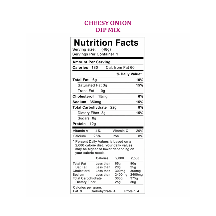 Cheesy Onion - 1 oz Kraft Pillow Box