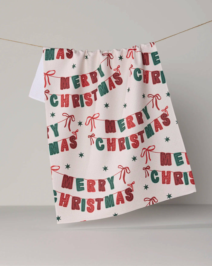 Christmas Banner Tea Towel - Holiday 2026