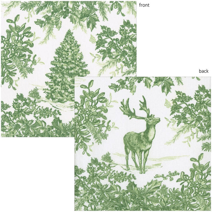 Christmas Tree Toile Sage Napkins