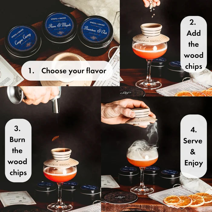 Cocktail Smoking Saucer Set