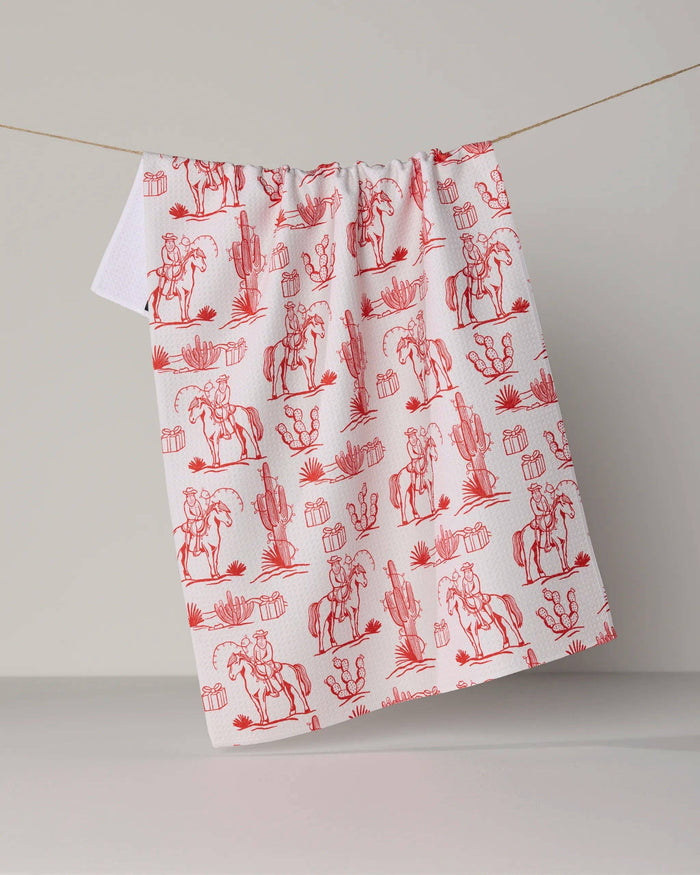 Cowboy Claus Tea Towel - Holiday 2026