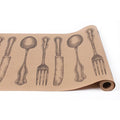 Cutlery on Kraft Table Runner - 30" x 25'
