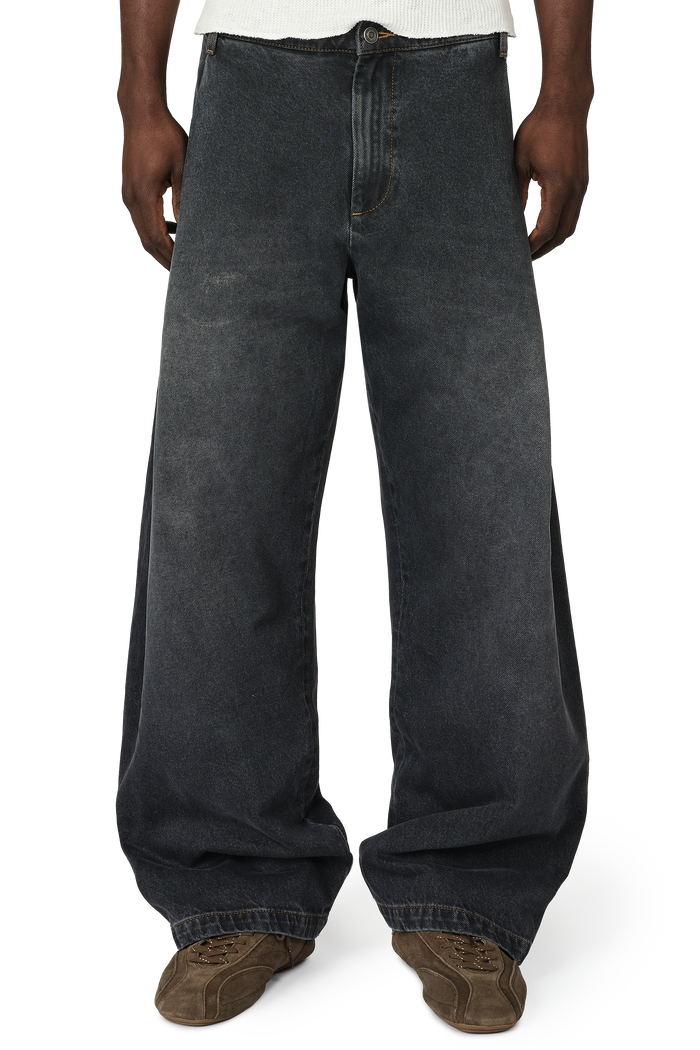 Denim Bermuda Jeans in Stone
