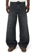 Denim Bermuda Jeans in Stone