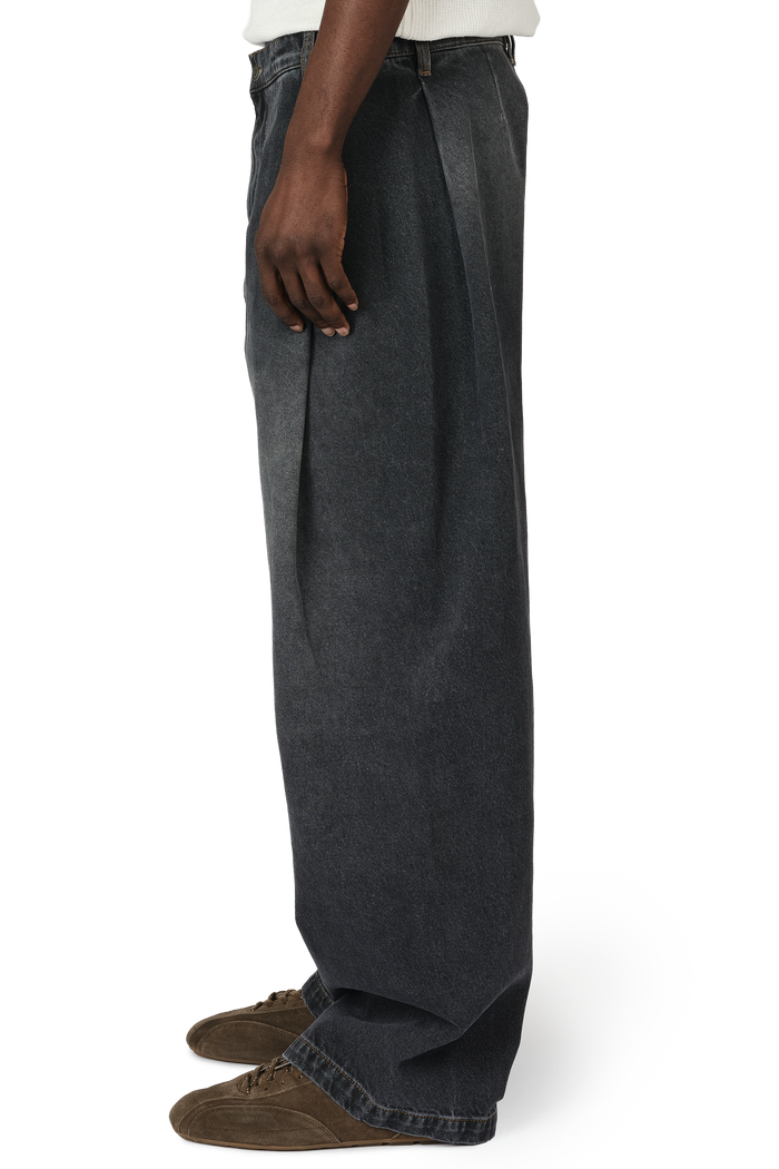 Denim Bermuda Jeans in Stone