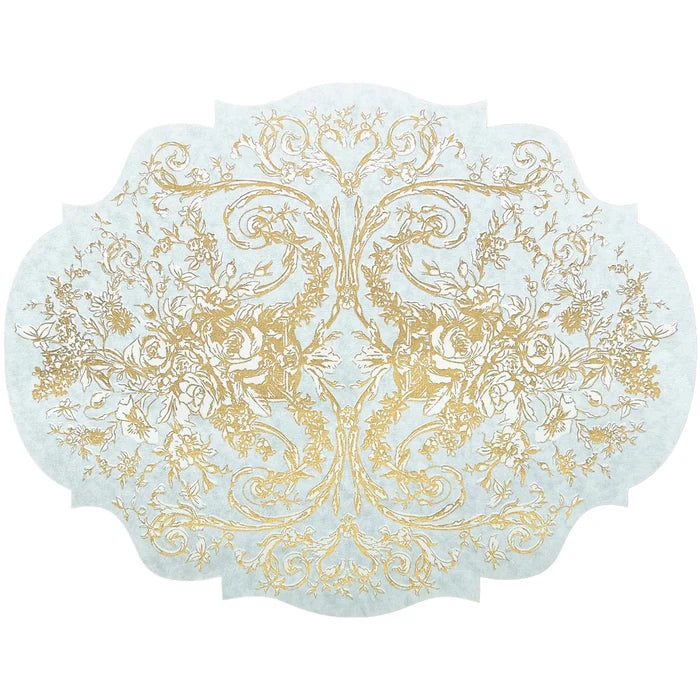 Die-cut Gilded Scroll Frame Placemat - 12 Sheets