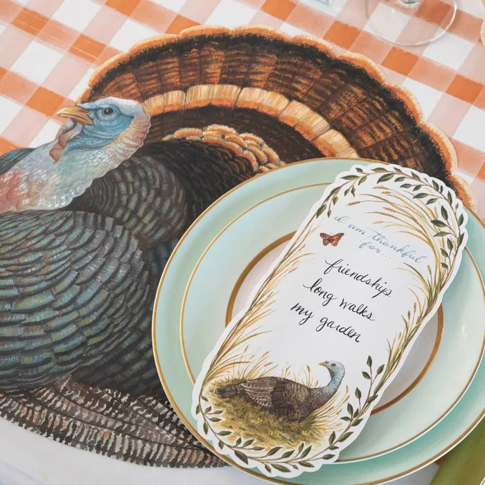Die Cut heritage Turkey Placemat - 12 Sheets