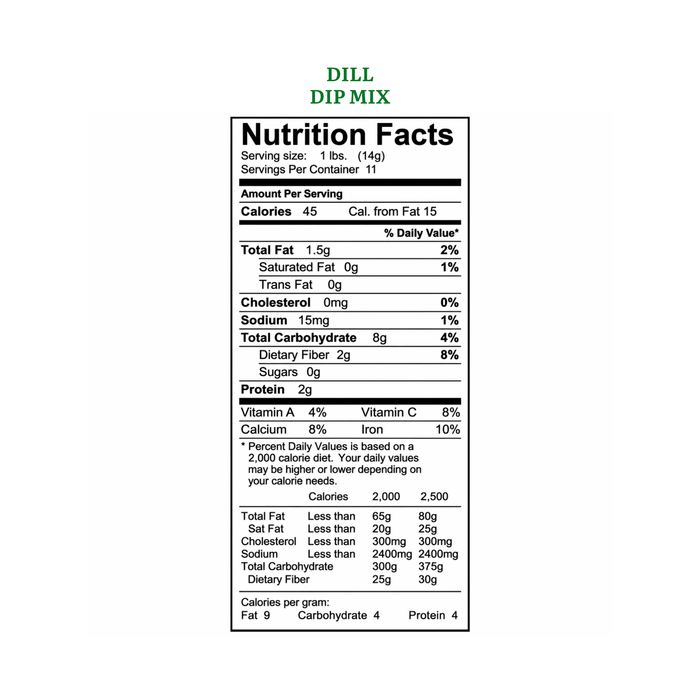 Dill Dip - .5 oz Kraft Pillow Box