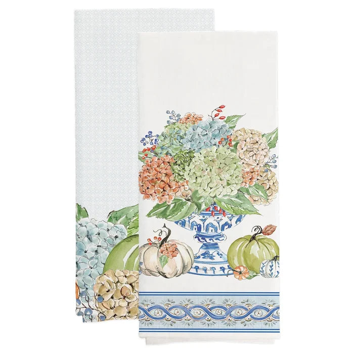 Fall Hydrandgea Tea Towel Set of 2