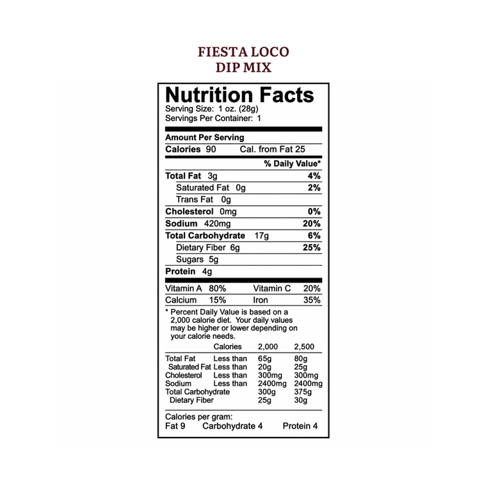 Fiesta Loco - 1 oz Kraft Pillow Box