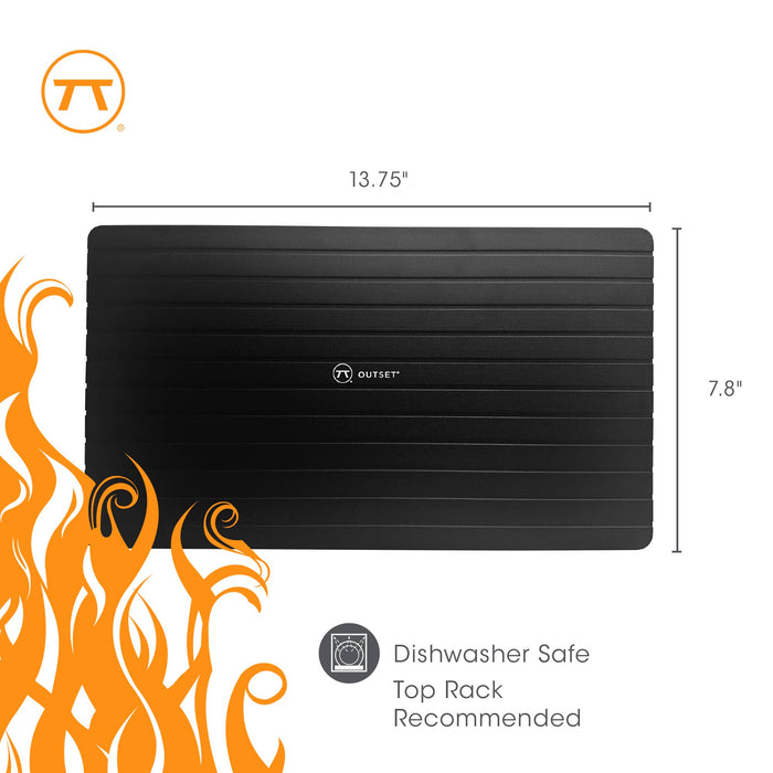 Fox Run Brands - Outset Meat Defrosting Tray, Aluminum Rapid Thawing Tray