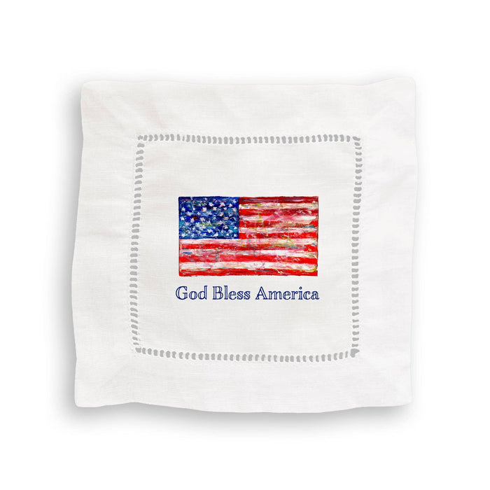 French Graffiti - Flag with God Bless America