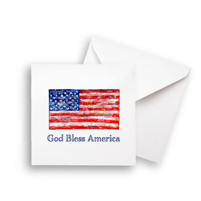 French Graffiti - Flag with God Bless America