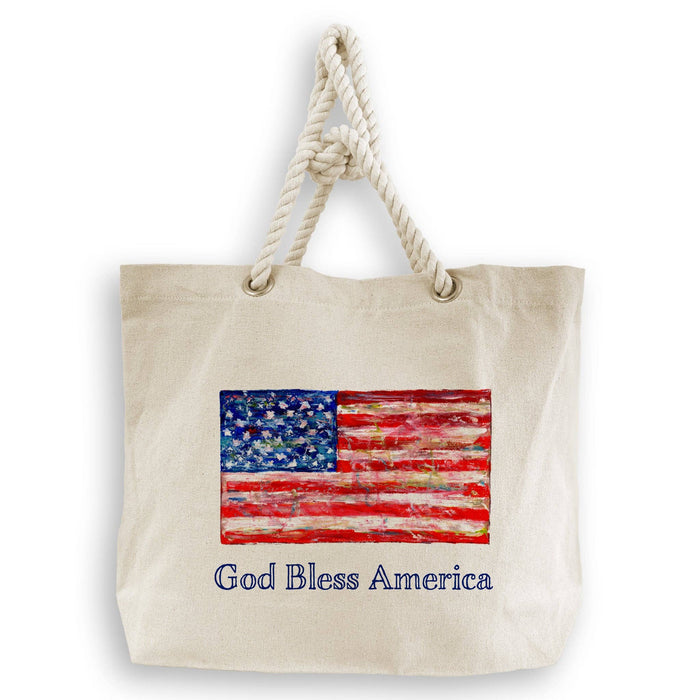 French Graffiti - Flag with God Bless America
