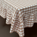 Galley and Fen - Hazelnut Ruffled Gingham Tablecloth