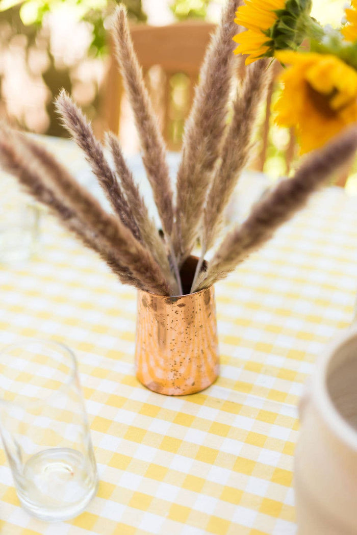 Galley and Fen - Yellow Ruffled Gingham Tablecloth
