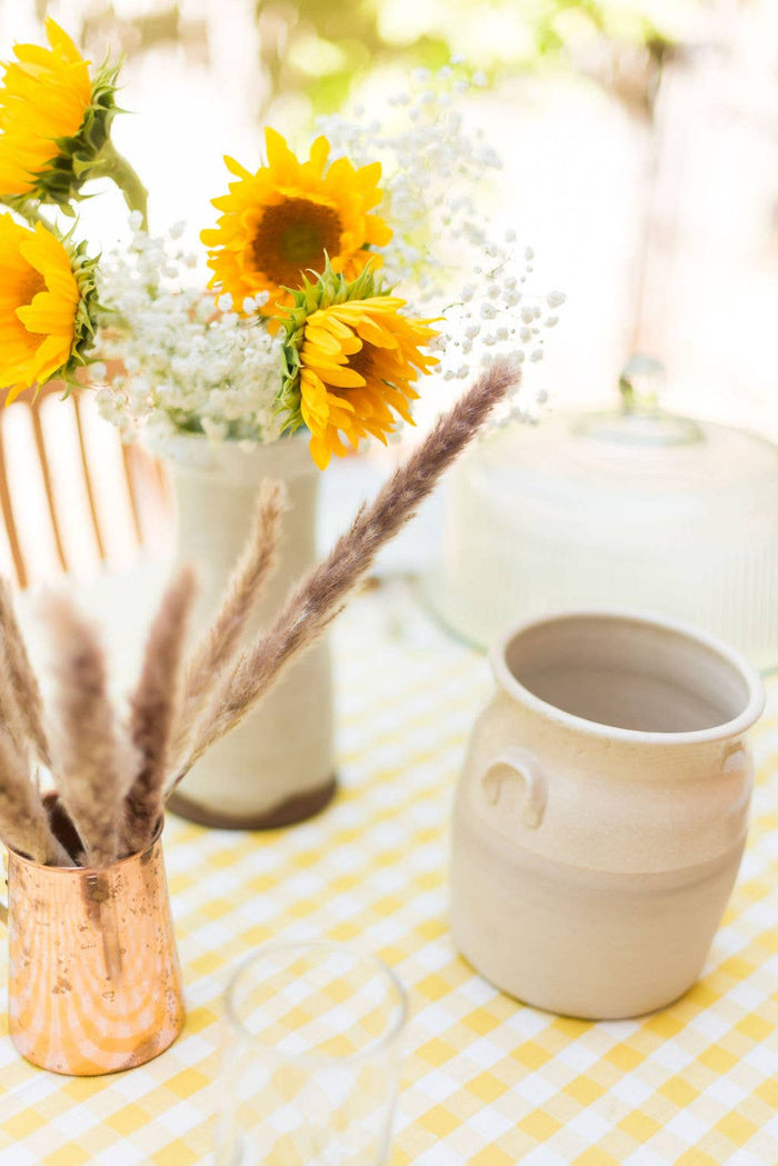 Galley and Fen - Yellow Ruffled Gingham Tablecloth