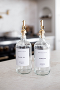 Glass Dispenser Clear Vinegar Refillable Bottles