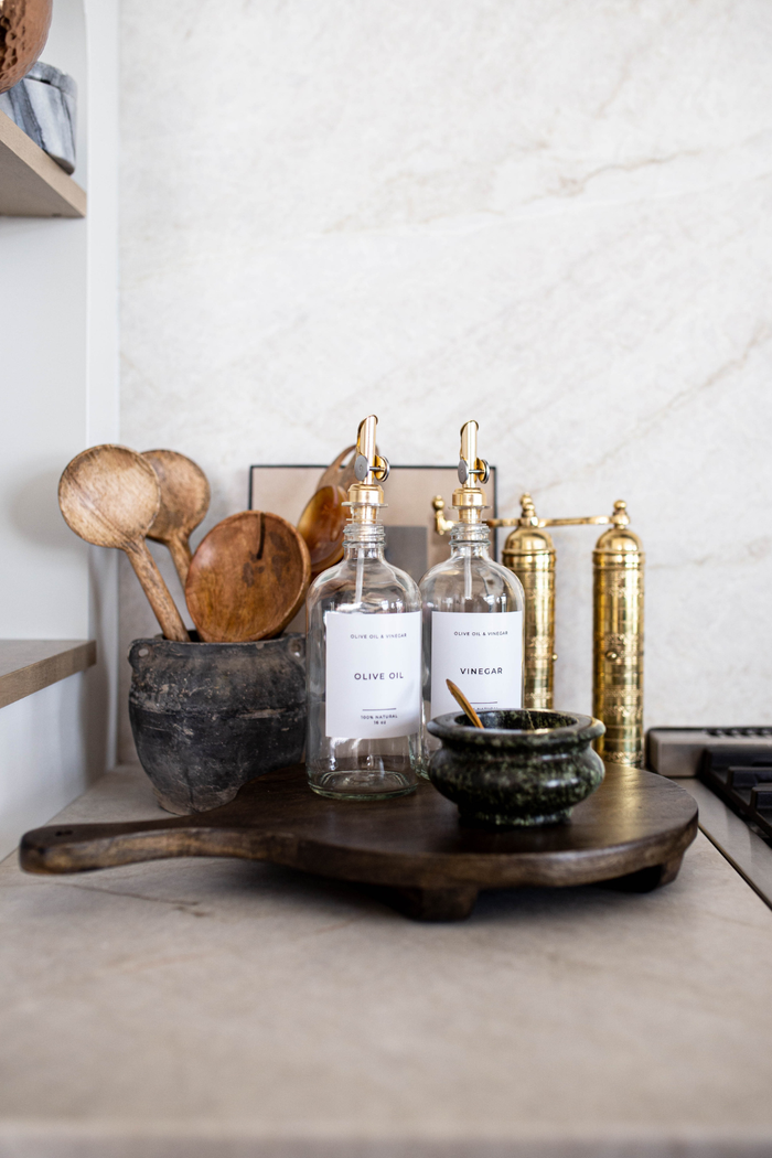 Glass Dispenser Clear Vinegar Refillable Bottles