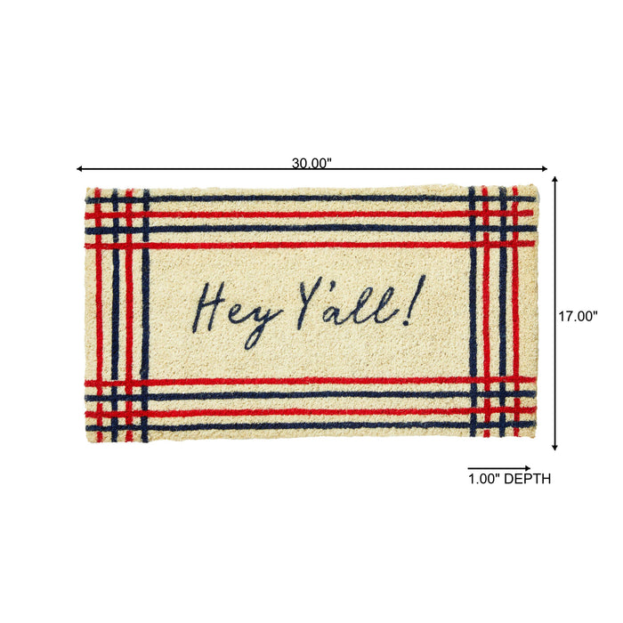 Hey Yall Coir Mat Multi Summer