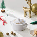 Holiday Collection Gold Applique Mini Round Cocotte