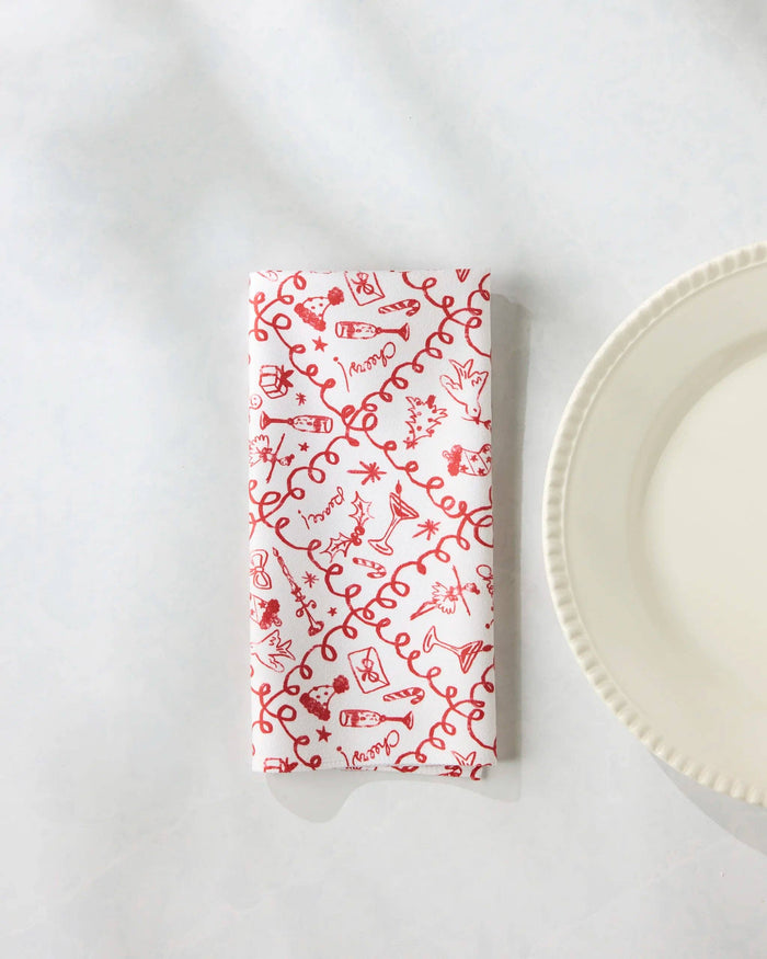 Holiday Doodles Dinner Napkin Set