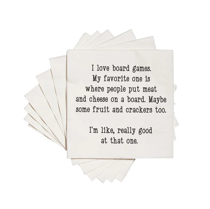 I Love Board Games Cocktail Napkin