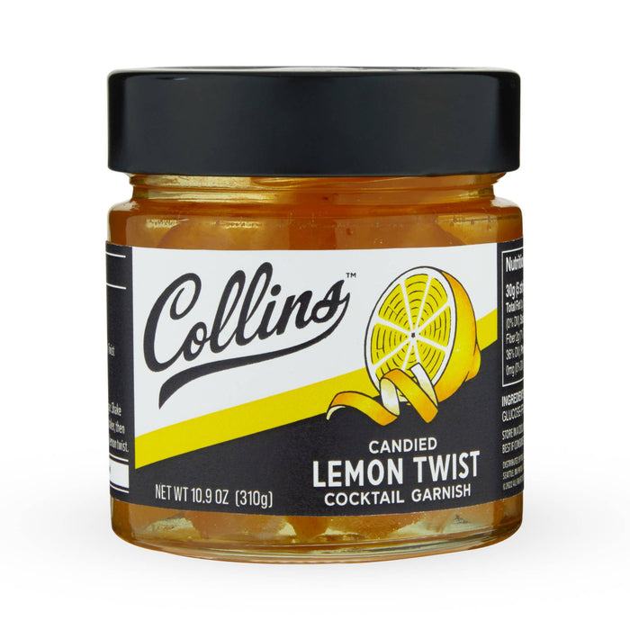 Italian Candied Lemon Peel Twist Cocktail Garnish 10.9 oz