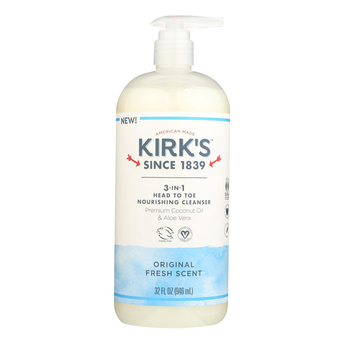 Kirk's Natural - 3-in-1 Cleanser Originl Frsh - 32 Fz - Vita-Shoppe.com