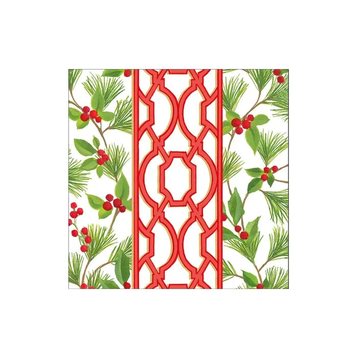 Knots and Greenery White Napkins