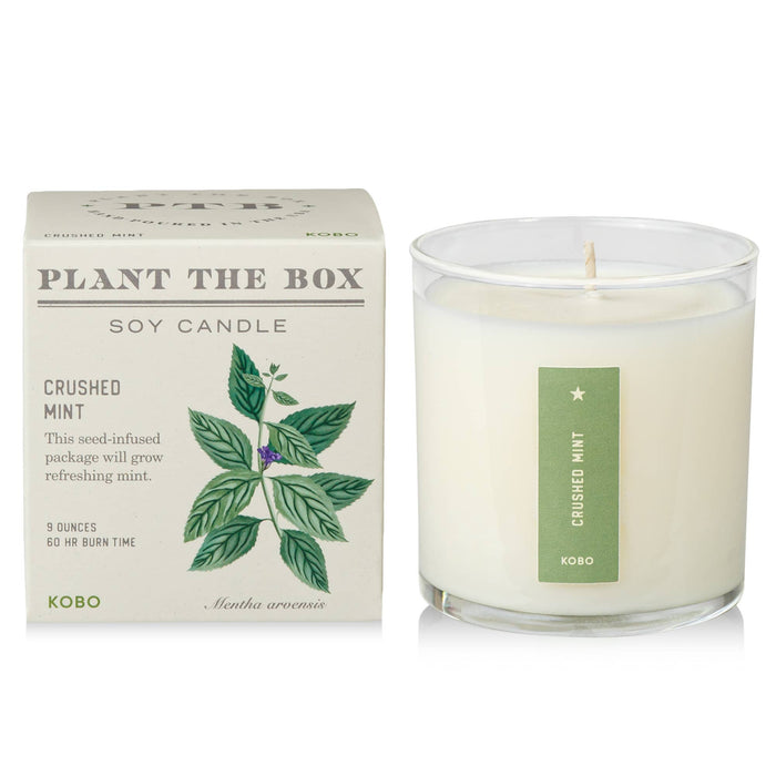 KOBO - Crushed Mint - Plant the Box Candle - 9oz.