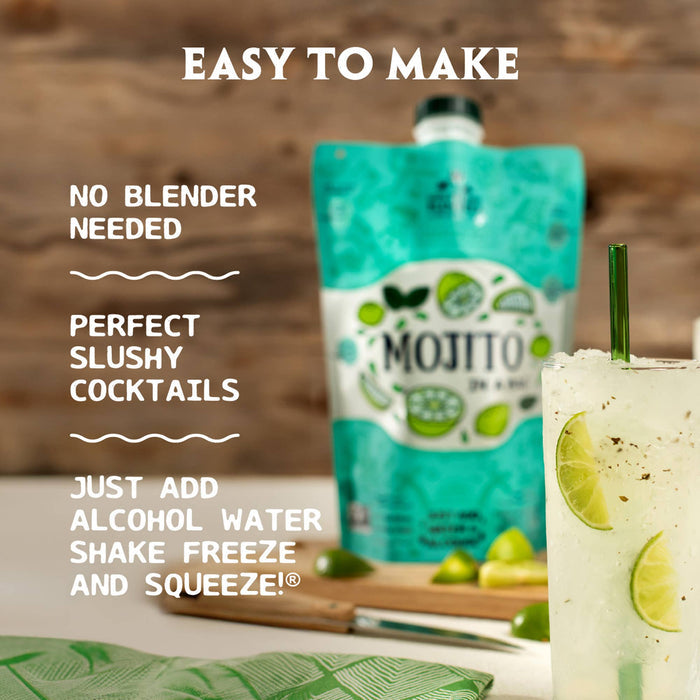 Lieutenant Blender's Cocktail Mixes - Mojito in a Bag® Cocktail / Mocktail Slushie Mixer