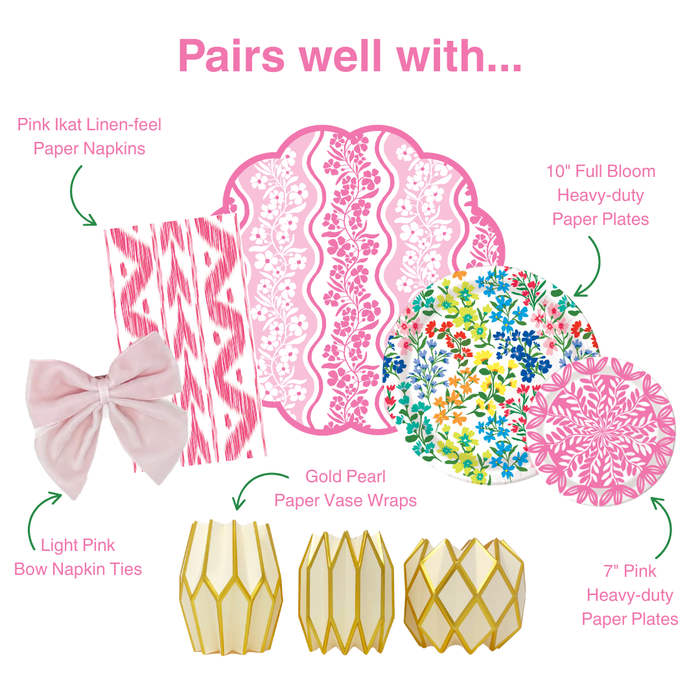 Lucy Grymes Designs - Full Bloom Heavy-duty Paper Plates (7" and 10") | Set of 8