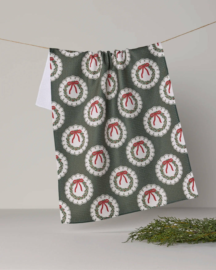 Merry Wreaths Tea Towel - Holiday 2026