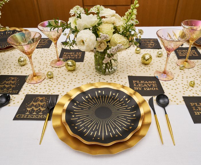 Midnight Sparkle Please Leave By 12:01 Cocktail Napkins