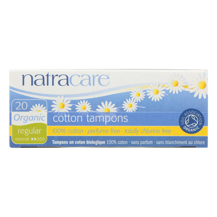 Natracare 100% Organic Cotton Tampons Regular - 20 Tampons - Vita-Shoppe.com