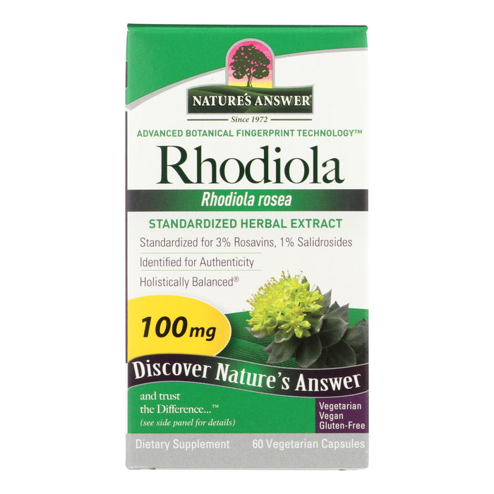 Nature's Answer - Rhodiola Root Extract - 60 Vegetarian Capsules - Vita-Shoppe.com