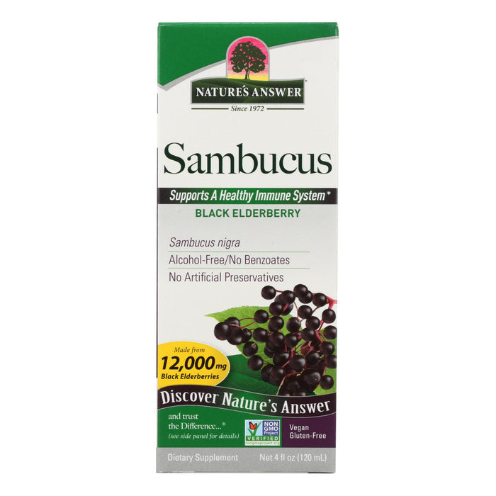 Nature's Answer - Sambucus Nigra Black Elder Berry Extract - 4 Fl Oz - Vita-Shoppe.com
