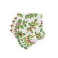 Painted Holly White Napkins